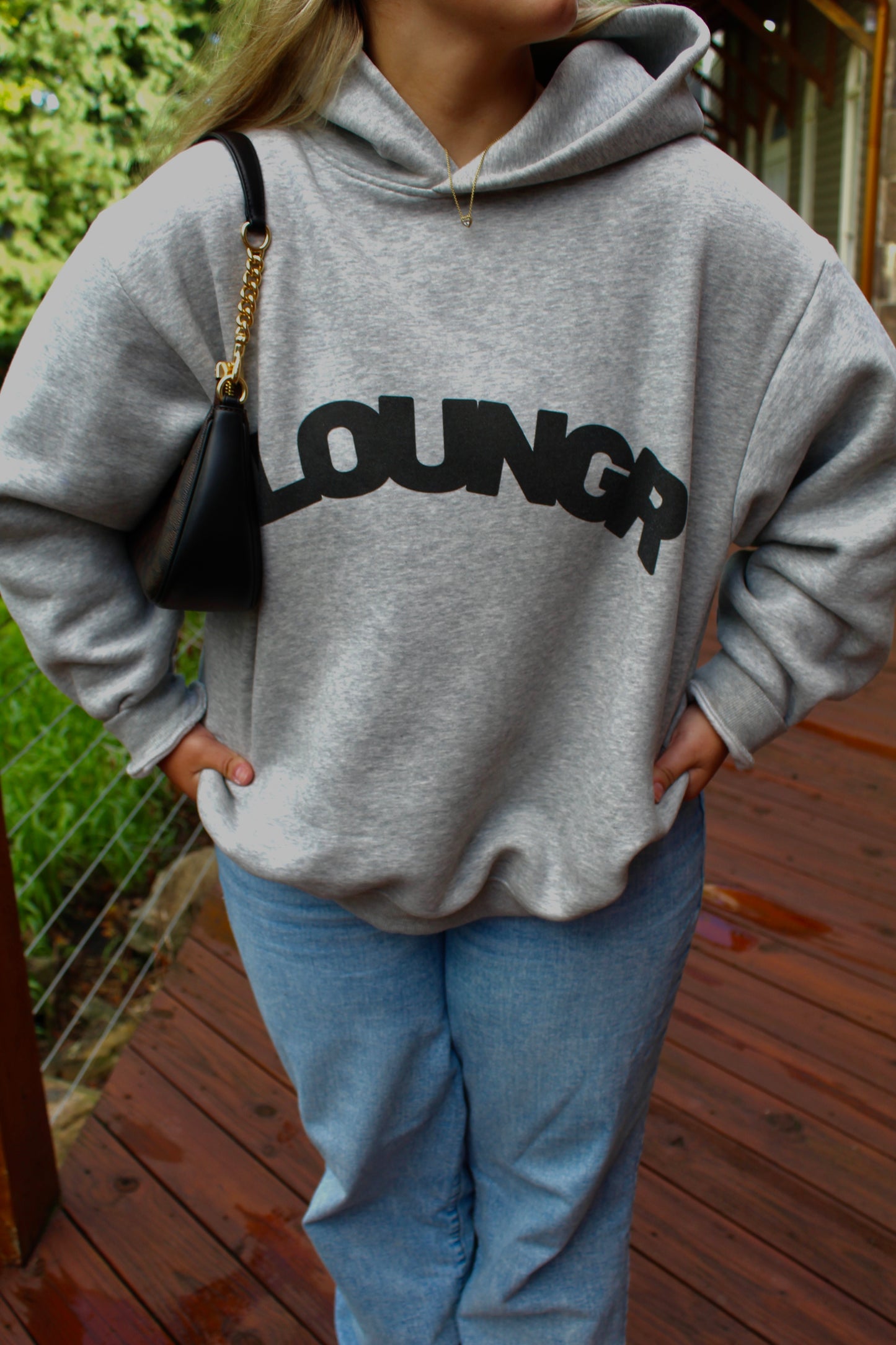 GREY&BLACK Boxy Hoodie